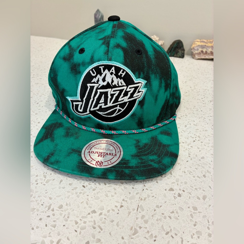 Utah Jazz green tie dye hat